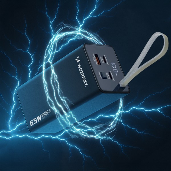 Фото - Батарея мобільна Wozinsky K65+ 65W 30000mAh 2x USB-C, 1x USB-A 65W Gray (5907769364457)