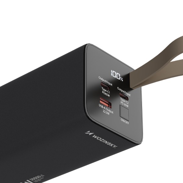 Фото - Батарея мобільна Wozinsky K65+ 65W 30000mAh 2x USB-C, 1x USB-A 65W Gray (5907769364457)