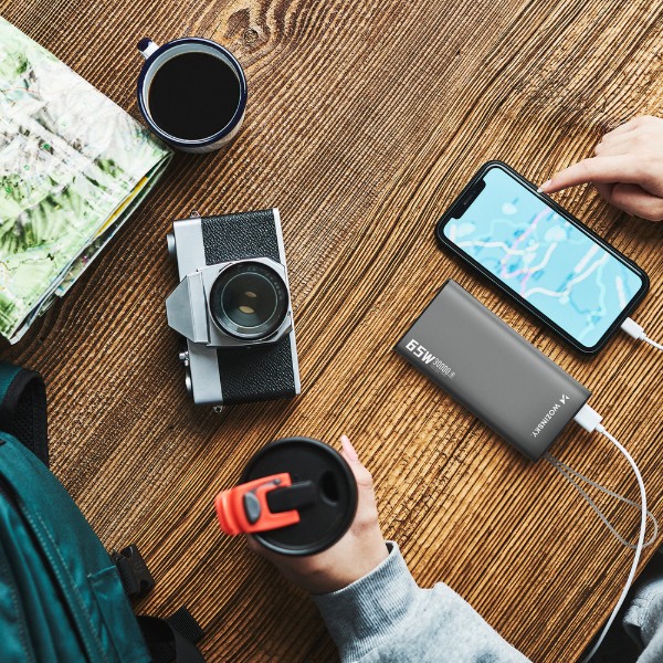 Фото - Батарея мобільна Wozinsky K65+ 65W 30000mAh 2x USB-C, 1x USB-A 65W Gray (5907769364457)