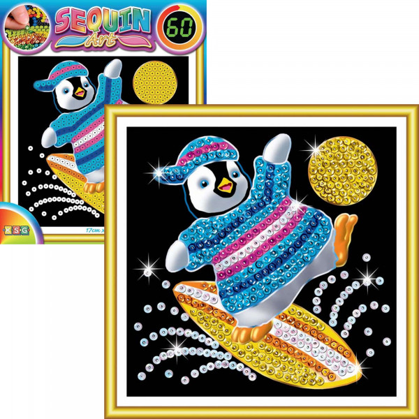 Фото - Набір для творчості з паєток Sequin Art 60 Пінгвін (SA1328)