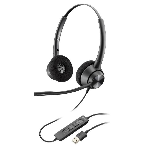 Фото - Гарнитура проводная Poly On-ear EncorePro 320 Black (767G0AA)