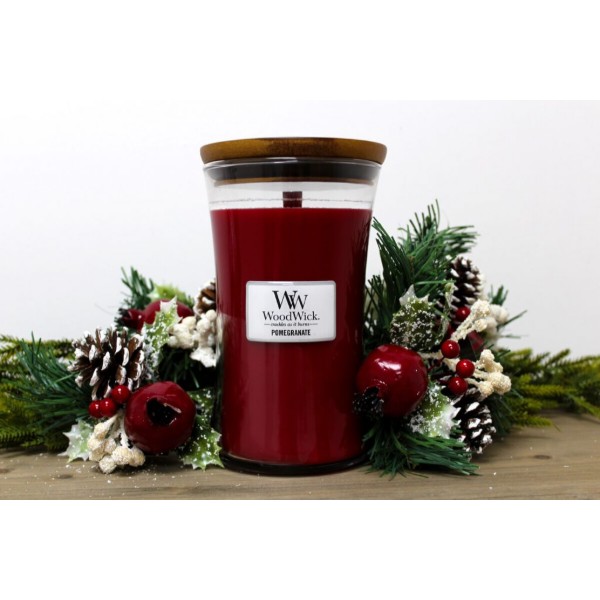 Фото - Свеча стекло Woodwick Large Pomegranate (Гранат) 609г (1725417E)