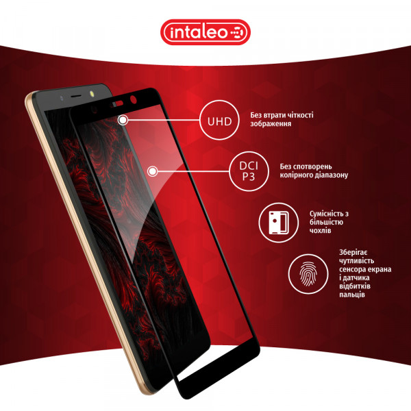 Фото - Захисне скло для смартфону Intaleo Full Glue for Tecno POP 3 (BB2) Black (1283126503115)