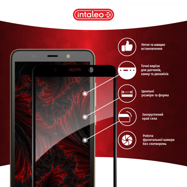 Фото - Захисне скло для смартфону Intaleo Full Glue for Tecno POP 3 (BB2) Black (1283126503115)