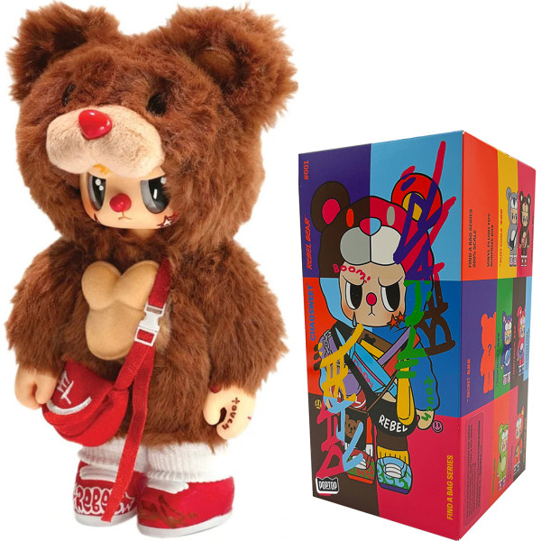 Фото - Коллекционная мягкая игрушка Pop Top Rebel Bear серии Find A Bag - КУЛ БОЙ в ассортименте (CSRB005)