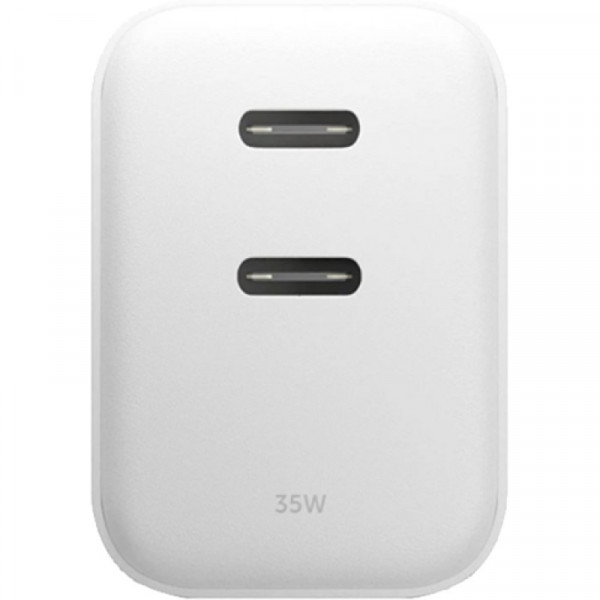 Фото - Мережевий зарядний пристрій Native Union Fast GaN Charger PD 35W Dual USB-C Port White (FAST-PD35-WHT-EU)