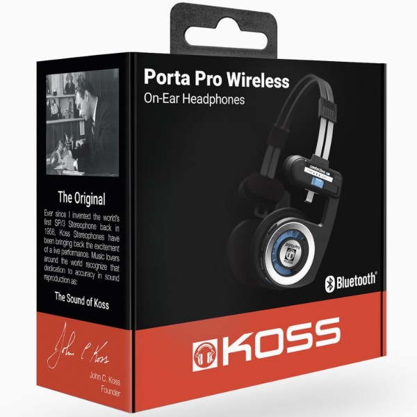 Фото - Навушники накладні бездротові Koss On-Ear Porta Pro Black (197675.102)