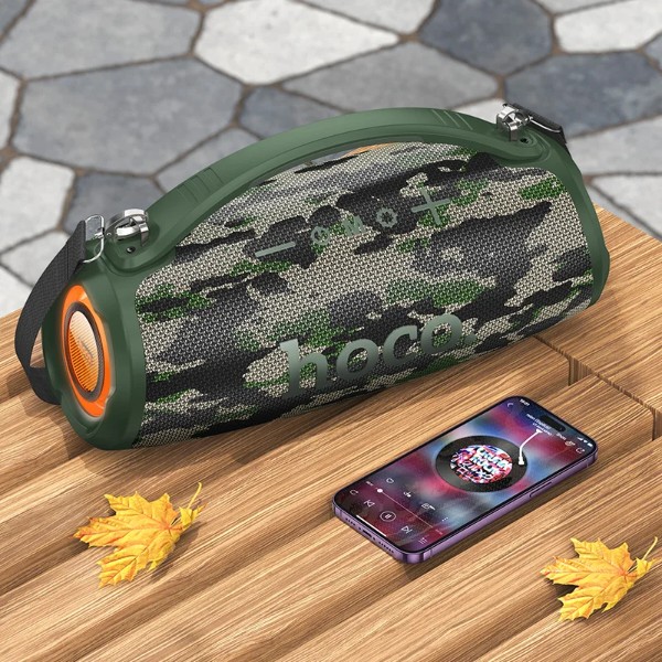 Фото - Портативная акустика HOCO HA4 Surge outdoor BT speaker camouflage green (6942007612272)