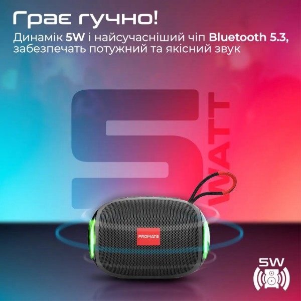 Фото - Портативная акустика Promate capsule-3.black
