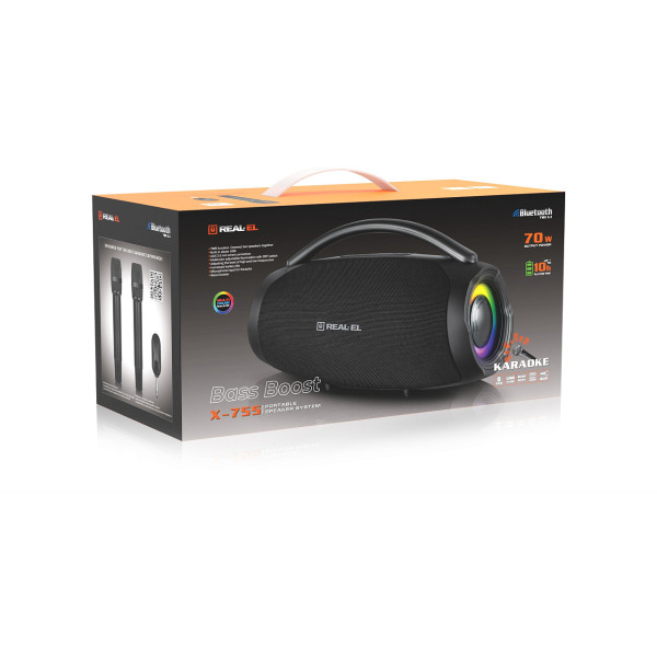 Фото - Портативна акустика REAL-EL X-755 Black