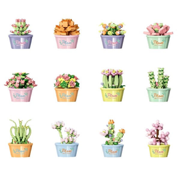 Фото - Пластиковый конструктор Potted Plant Series Цветы (W0703)
