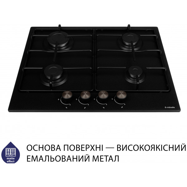 Фото - Варильна поверхня газова Minola MGM 61404 BL