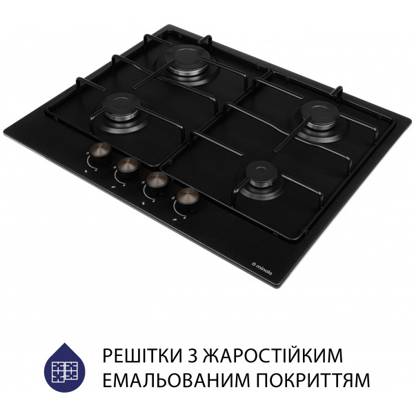Фото - Варильна поверхня газова Minola MGM 61404 BL
