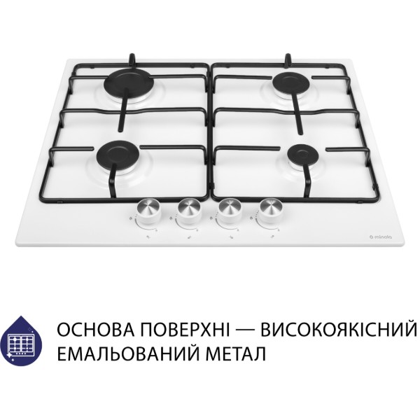 Фото - Варочная панель газовая Minola MGM 61404 WH