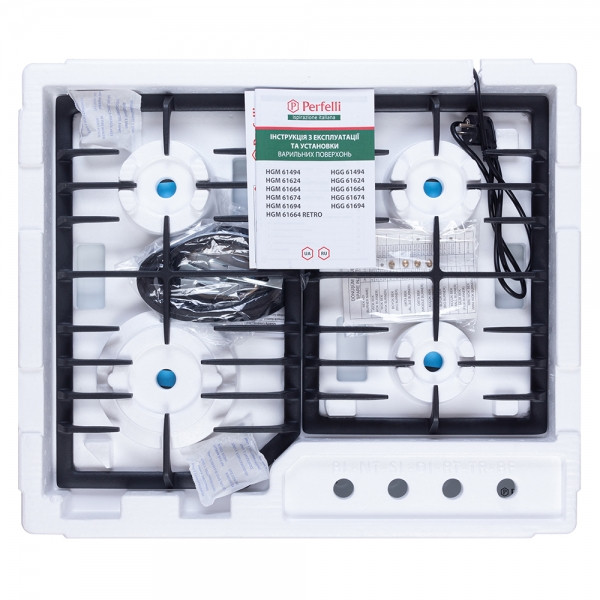 Фото - Варильна поверхня газова Perfelli HGM 61494 WH