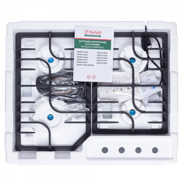 Фото - Варильна поверхня газова Perfelli HGM 61664 WH