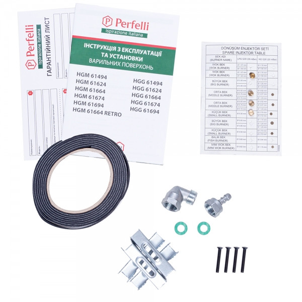 Фото - Варильна поверхня газова Perfelli HGG 61664 BL