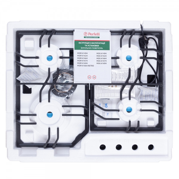 Фото - Варильна поверхня газова Perfelli HGG 61664 BL