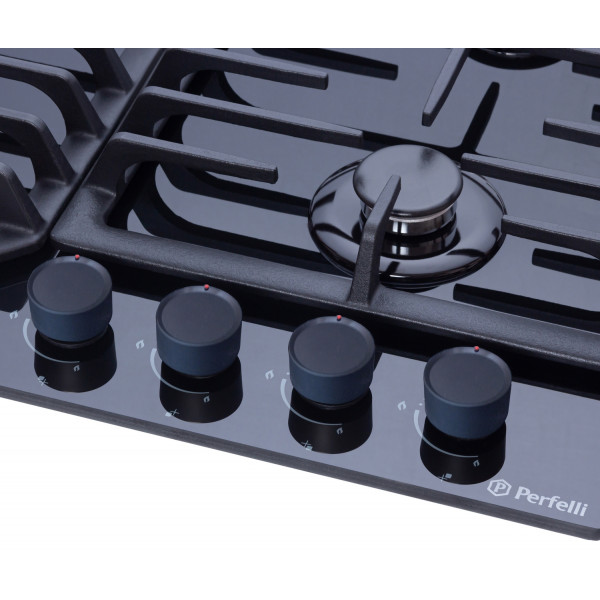 Фото - Варильна поверхня газова Perfelli DIAMOND G69C NERO