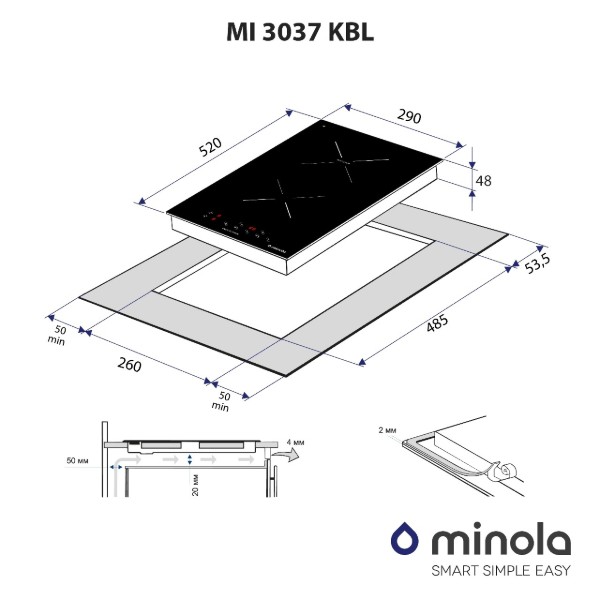 Фото - Варочная панель электрическая Minola MI 3037 KBL