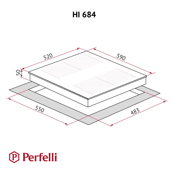 Фото - Варильна поверхня електрична Perfelli HI 684 WH
