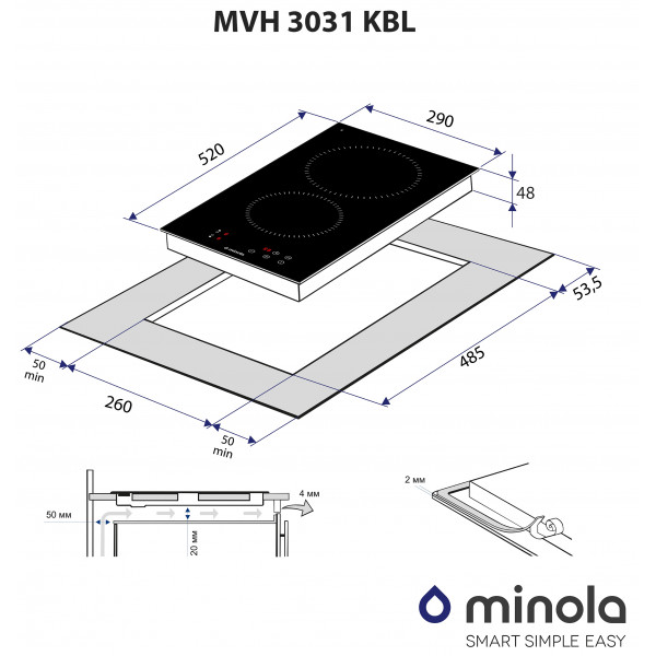 Фото - Варильна поверхня Domino Minola MVH 3031 KBL