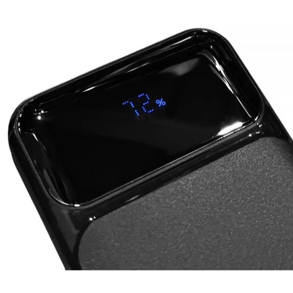 Фото - Батарея мобільна Grunhelm 20.000 mAh Black швидка зарядка 22.5W (GP-20BQC)