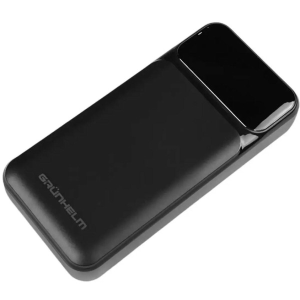 Фото - Батарея мобільна Grunhelm 20.000 mAh Black швидка зарядка 22.5W (GP-20BQC)