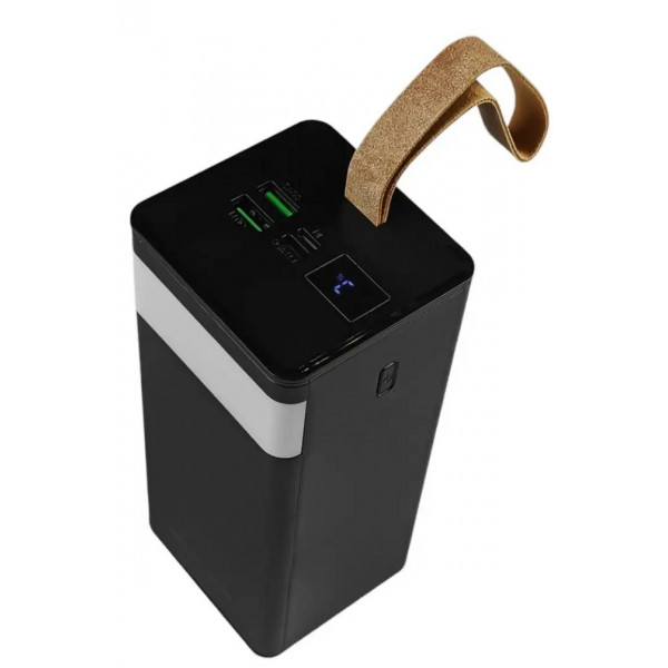 Фото - Батарея мобільна Grunhelm 50.000 mAh Black швидка зарядка 22.5W (GP-50BQC)