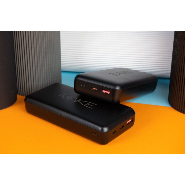Фото - Батарея мобильная MAKE 20W 20000 mAh PD+QC Black (MPB-206BK)