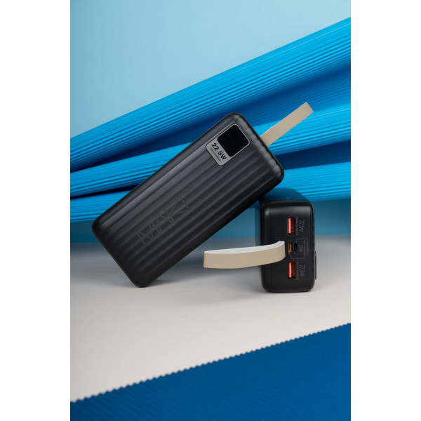 Фото - Батарея мобільна MAKE 22.5W PD+QC 30000 mAh Black (MPB-301BK)