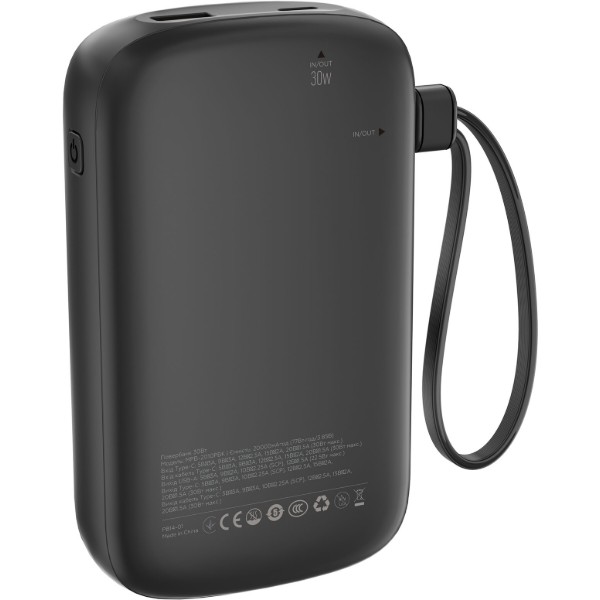 Фото - Батарея мобильная MAKE 20000mAh 30W Pro Black (MPB-2010PBK)
