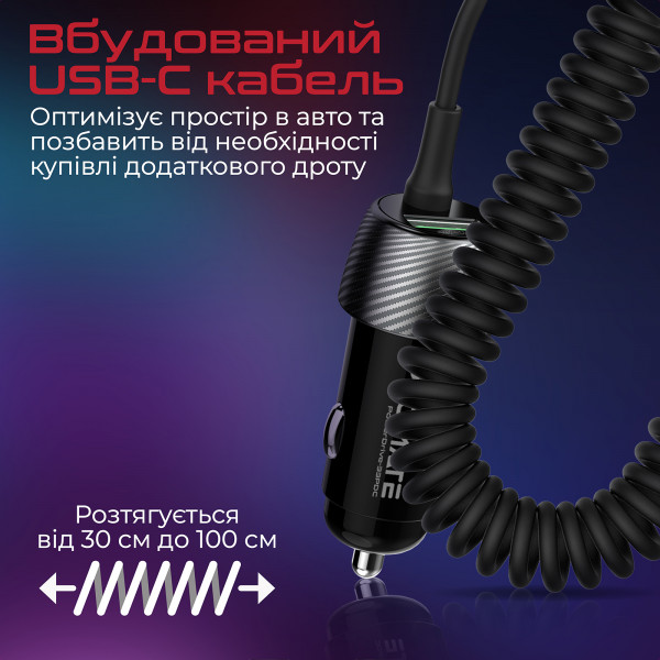 Фото - Автомобільний зарядний пристрій Promate Powerdrive-33pdc.Black