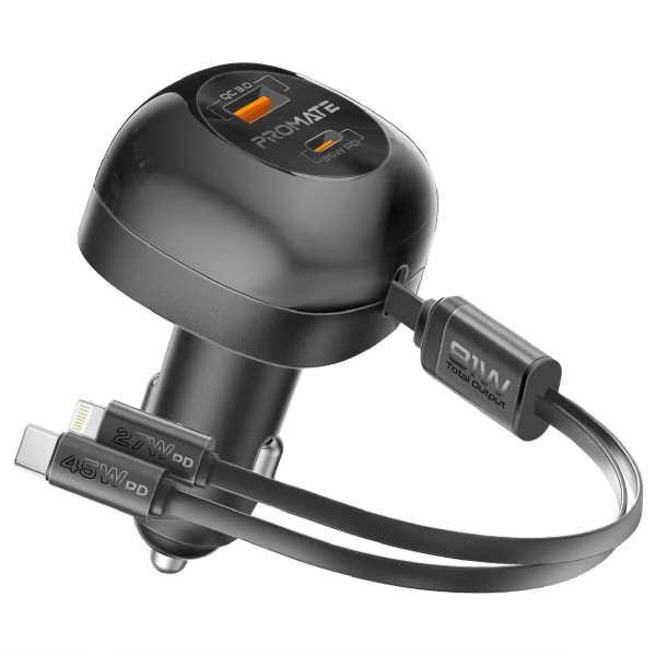 Фото - Автомобільний зарядний пристрій Promate powerdrive-rci81