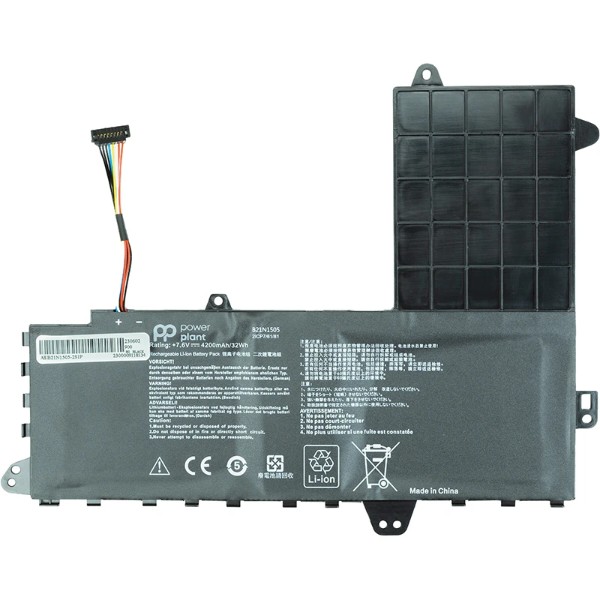 Фото - Акумулятор для ноутбука PowerPlant Asus EeeBook E402M (B21N1505) 7.6V 4200mAh (NB431021) Фото - Акумулятор для ноутбука PowerPlant Asus EeeBook E402M (B21N1505) 7.6V 4200mAh (NB431021)