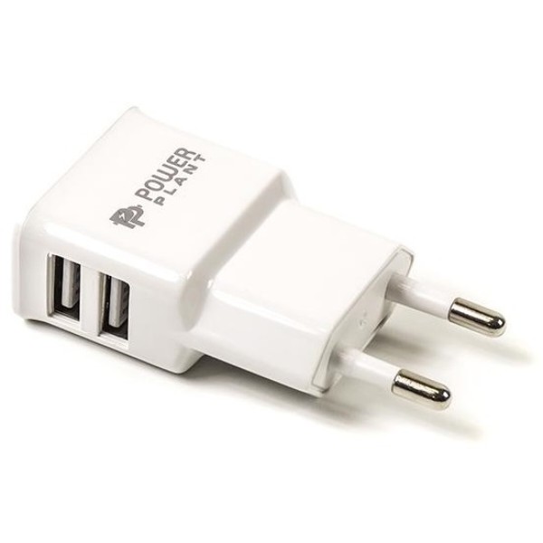 Фото - Мережевий зарядний пристрій PowerPlant 1xUSB 2.1A White (DV00DV5042)