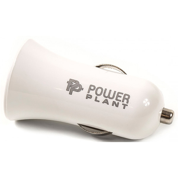 Фото - Автомобільний зарядний пристрій PowerPlant 2xUSB 3.1A White (DV00DV5036)