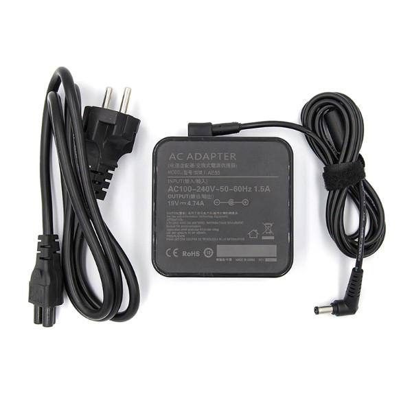 Фото - Зарядний пристрій для ноутбука PowerPlant Asus 220V 19V 90W 4.74A (WM-AS90F5525)
