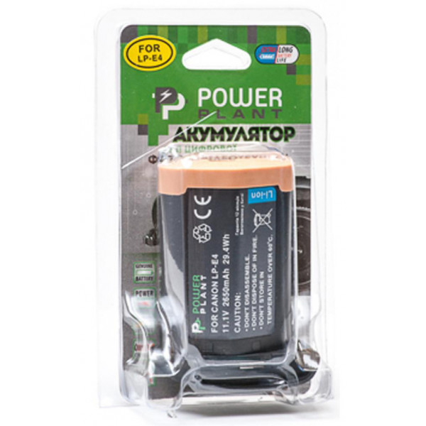 Фото - Аккумулятор для фотокамеры PowerPlant Canon LP-E4 2650mAh (DV00DV1215)