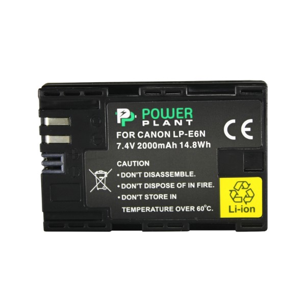 Фото - Акумулятор для фотокамери PowerPlant Canon LP-E6N 2000mAh (DV00DV1405) Фото - Акумулятор для фотокамери PowerPlant Canon LP-E6N 2000mAh (DV00DV1405)