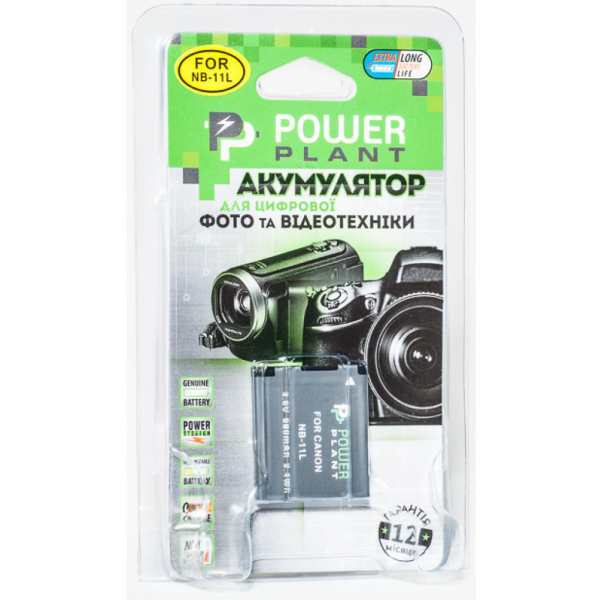 Фото - Аккумулятор для фотокамеры PowerPlant Canon NB-11L 680mAh (DV00DV1303)