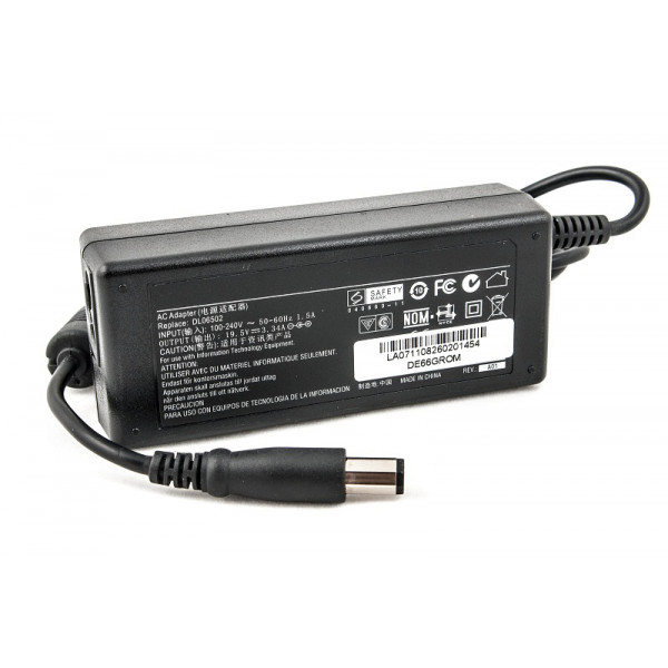 Фото - Зарядний пристрій для ноутбука PowerPlant Dell 220V 19.5V 65W 3.34A (DE65GROM)