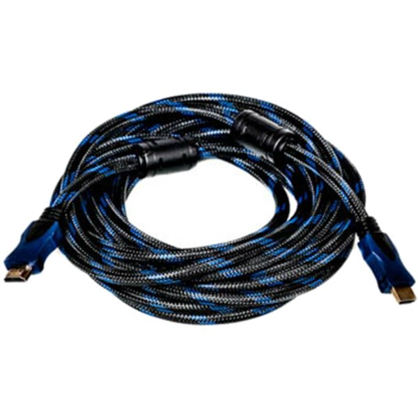 Фото - Кабель HDMI PowerPlant HDMI-HDMI v1.4 5m Nylon Double Ferrites Black (KD00AS1203)
