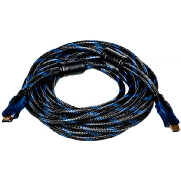 Фото - Кабель HDMI PowerPlant HDMI-HDMI v1.4 7m Nylon Double Ferrites Black (KD00AS1204)