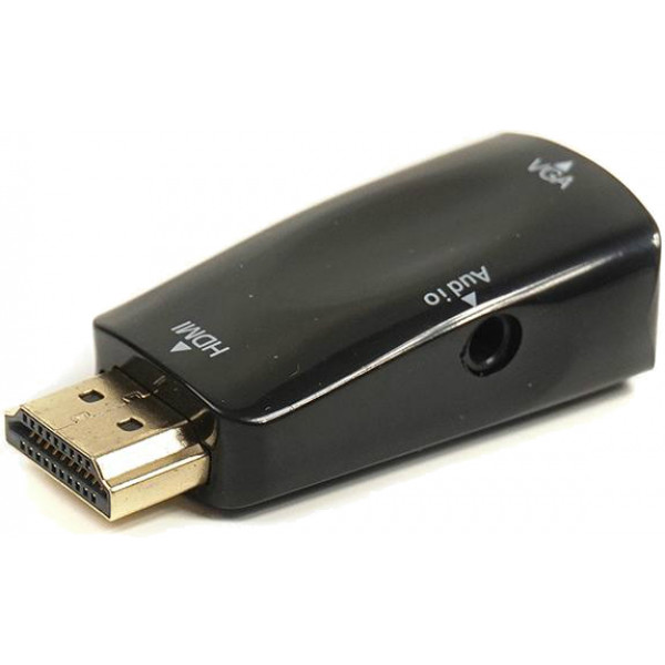 Фото - Перехідник PowerPlant HDMI-VGA 0.5m Black (CA910267)