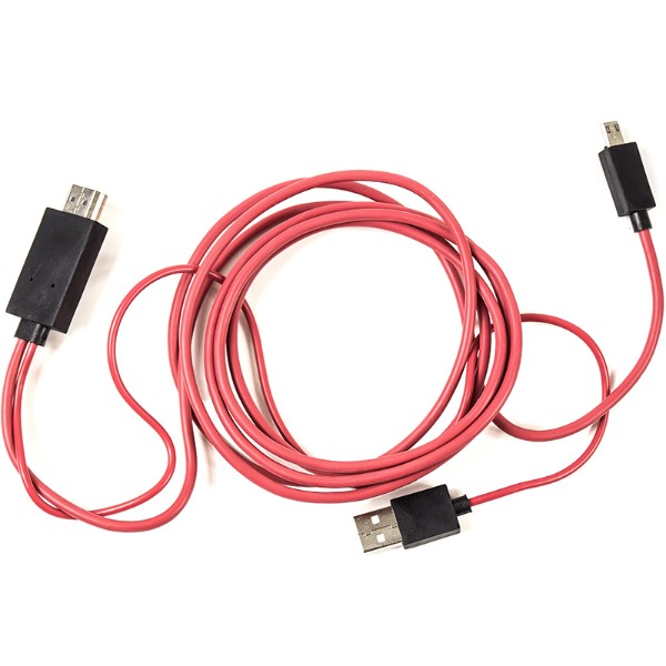 Фото - Кабель HDMI PowerPlant HDMI - micro USB + USB 2m MHL Blister (CA910861)