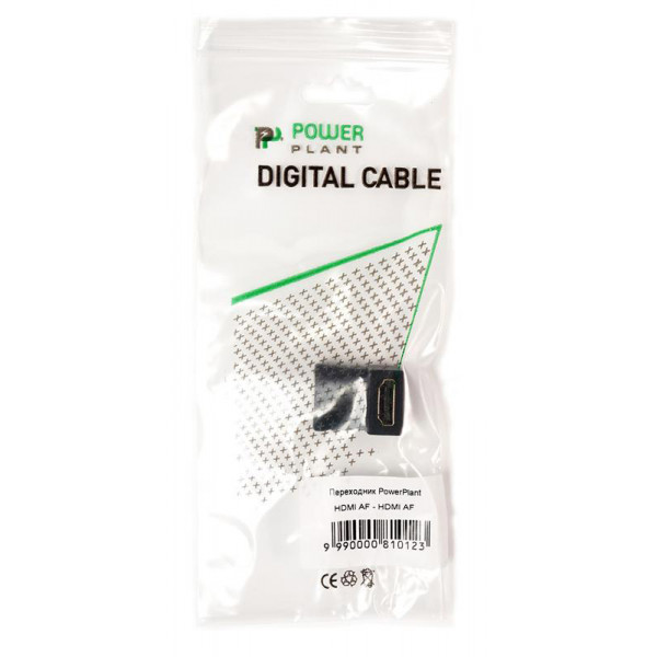 Фото - Перехідник HDMI PowerPlant HDMI (AF) - HDMI (AF) Black (KD00AS1305)