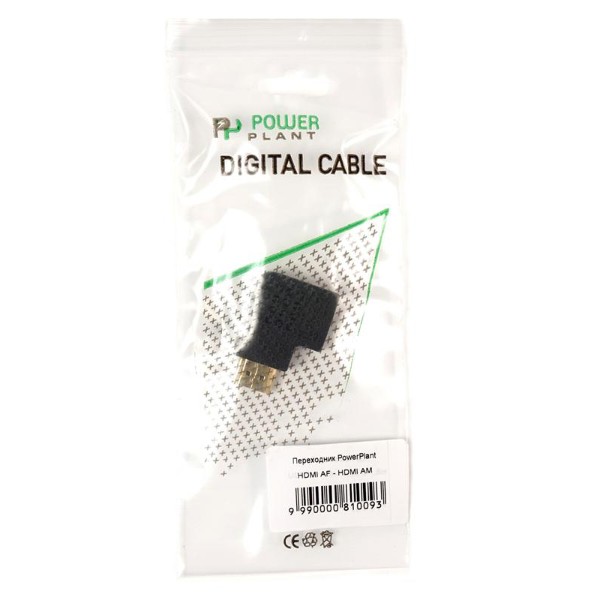 Фото - Перехідник HDMI PowerPlant HDMI (AF) -HDMI (AM) Black (KD00AS1302)