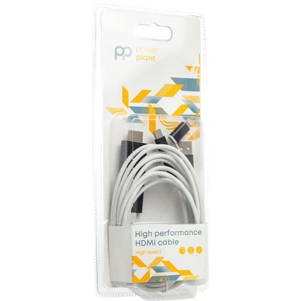 Фото - Кабель PowerPlant HDMI (M) - Lightning, Type-C, microUSB 1m (CA911912)