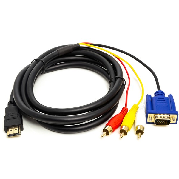 Фото - Кабель PowerPlant HDMI to VGA 3 RCA (CA912018)